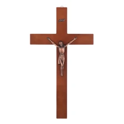 Krzyż drewniany brąz rustykalny 54 cm